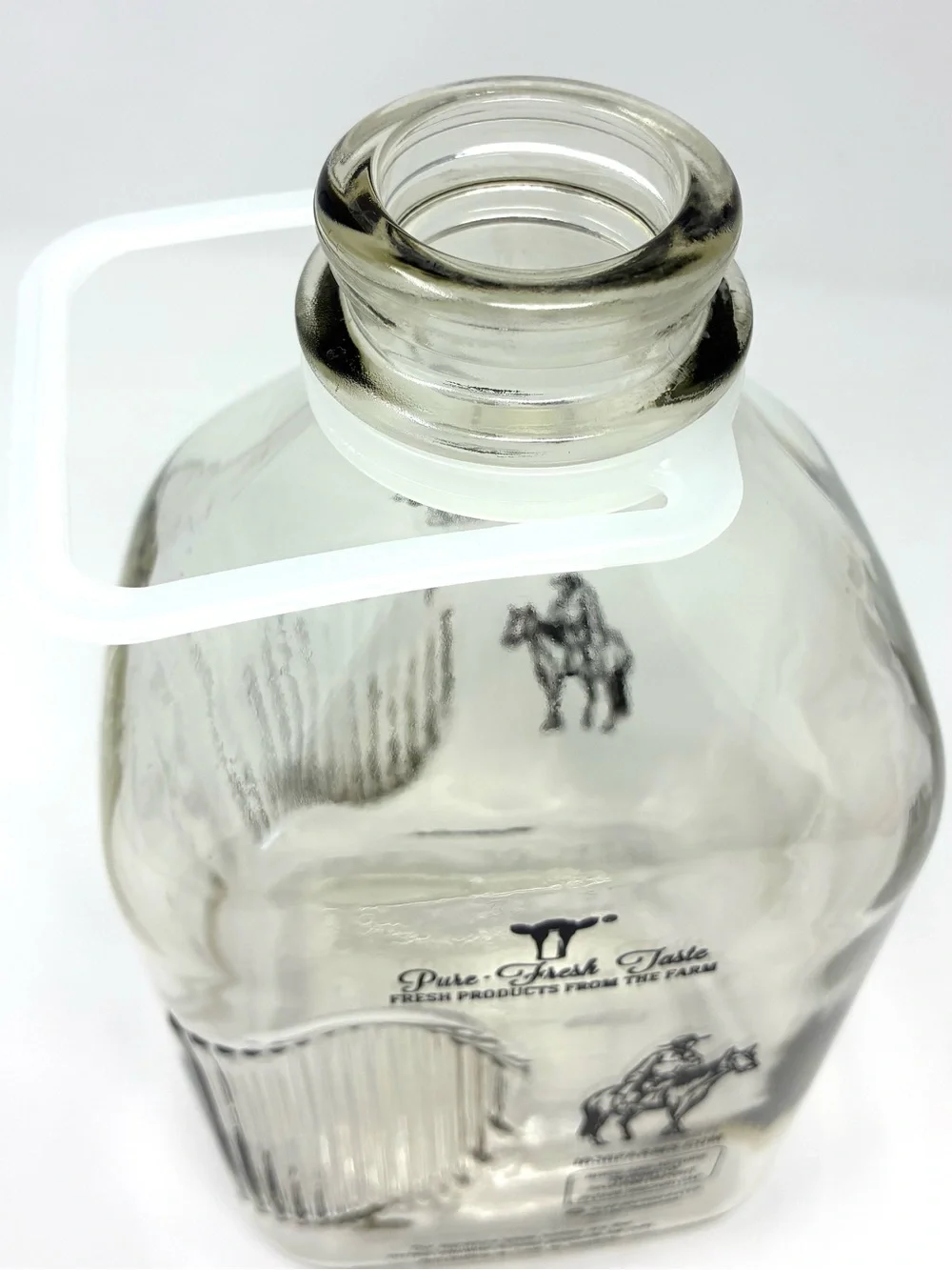 1836 FARMS Glass Collectible Milk Bottle 64 oz Large Terrell Texas 10